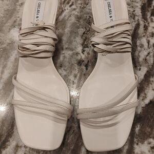 Chelsea & Violet Women's White Strappy Sandals